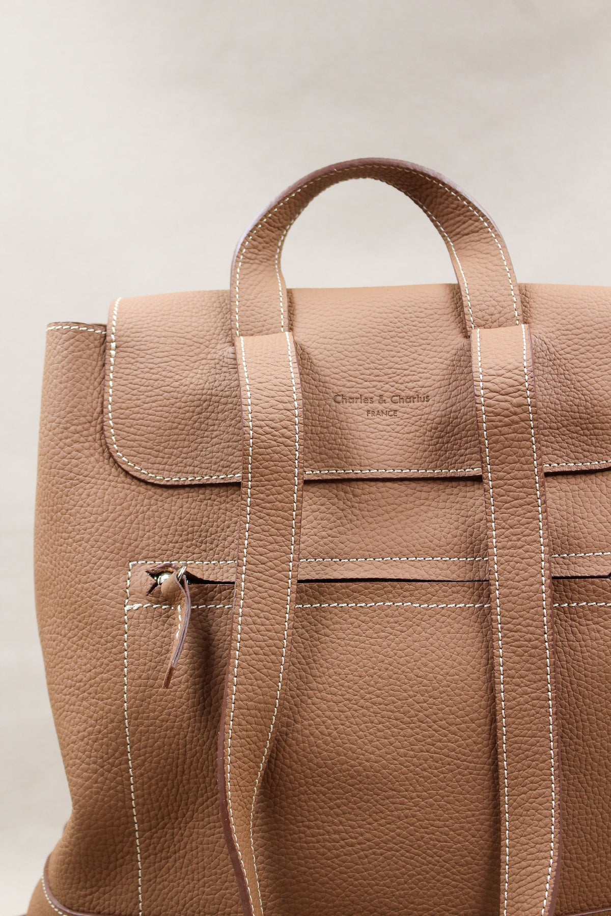 Sac à rabat cuir grainé