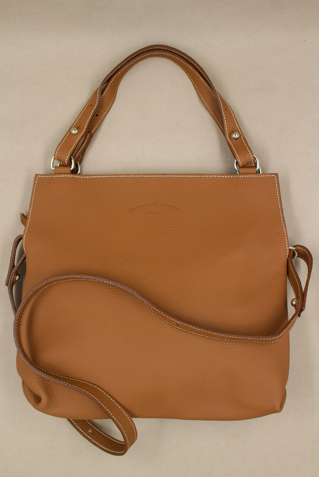 Sac premium minimaliste cuir grainé