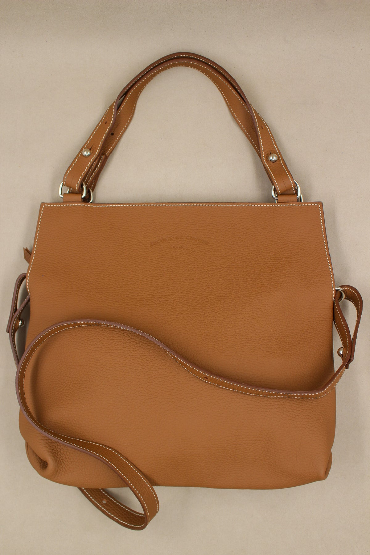 Sac premium minimaliste cuir grainé