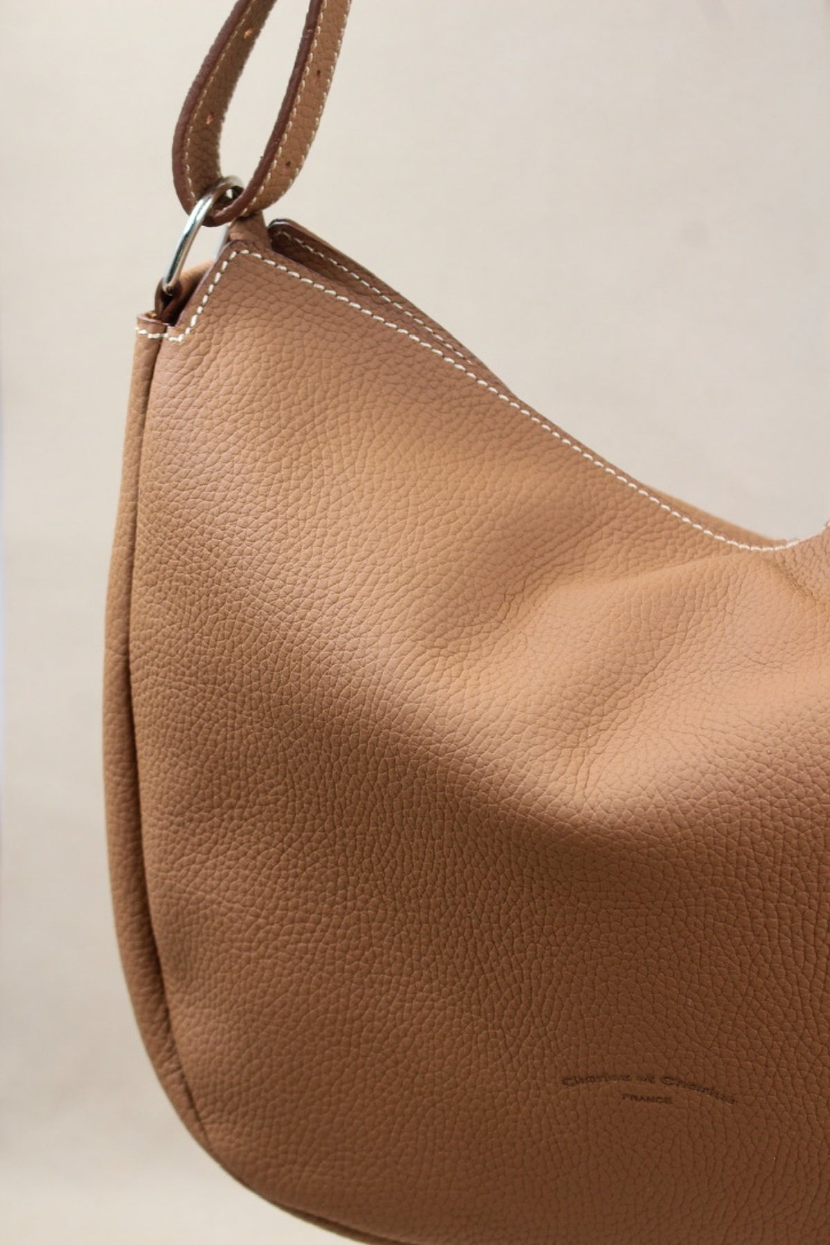 Sac en cuir de qualité, sac hobo fermeture zip