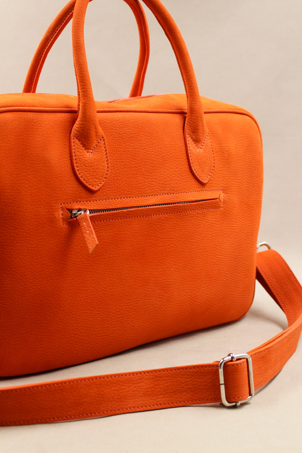 Porte-documents singulier cuir nubuck artisan France