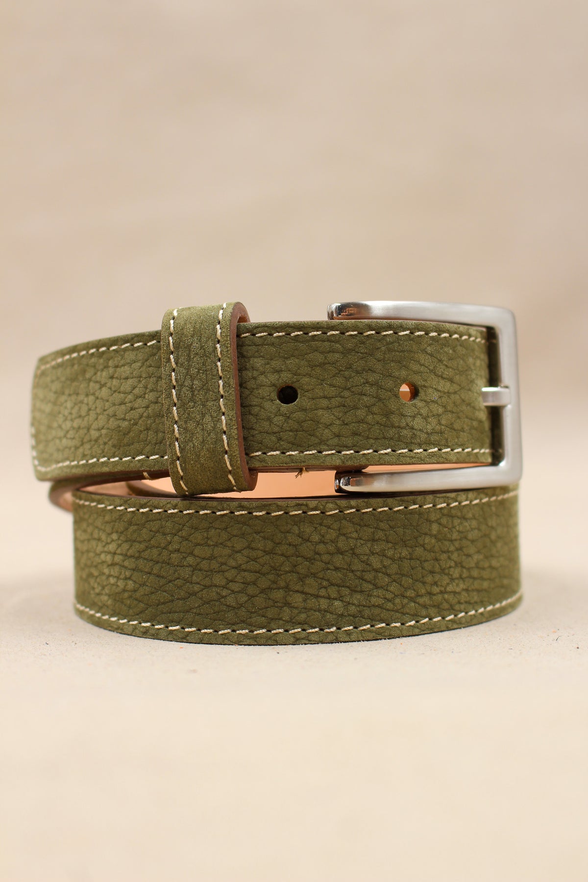 Ceinture en cuir nuck kaki