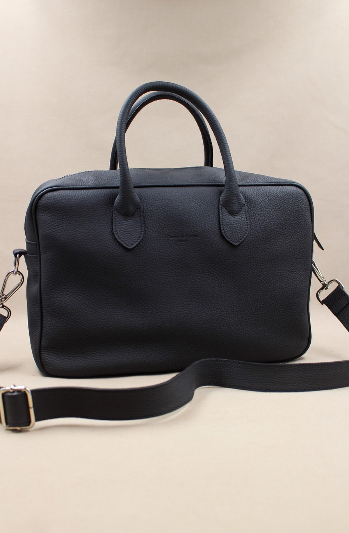 Sac ordinateur cuir taurillon artisanal premium made in France