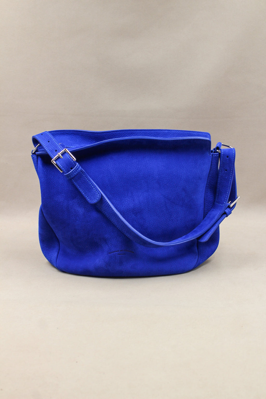 Sac hobo nubuck bleu une anse