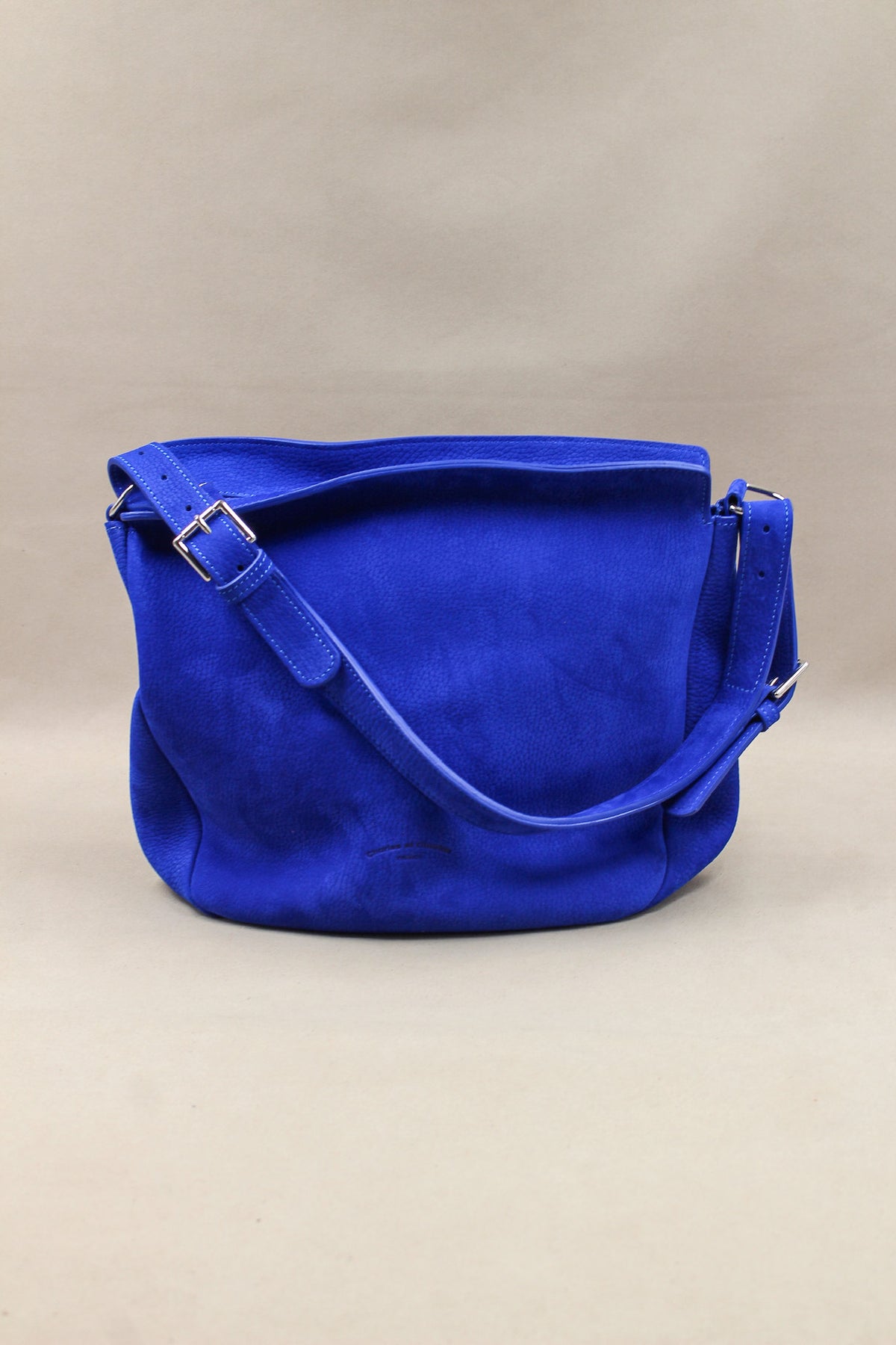 Sac hobo nubuck bleu une anse