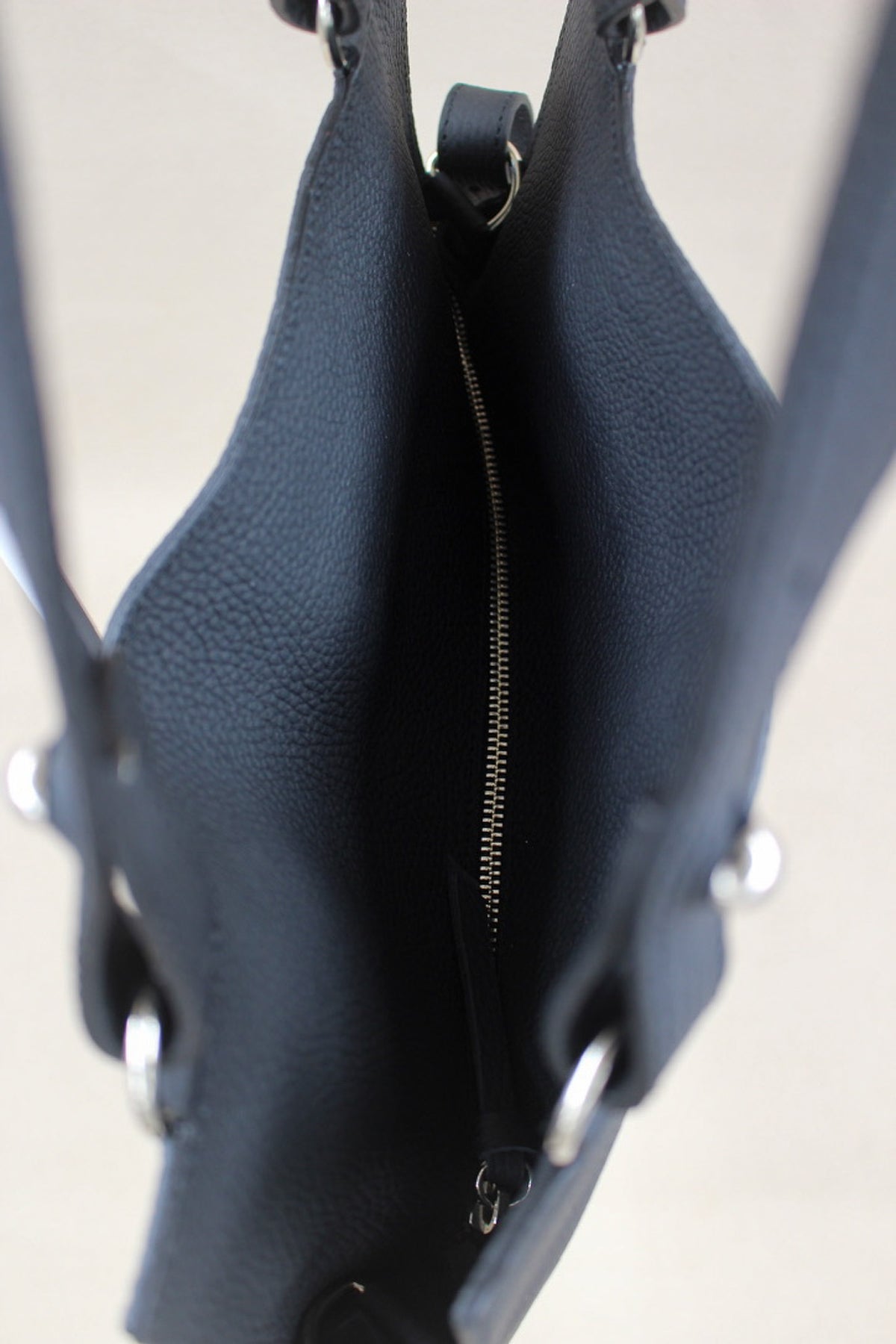 Sac compact grainé maroquinerie française
