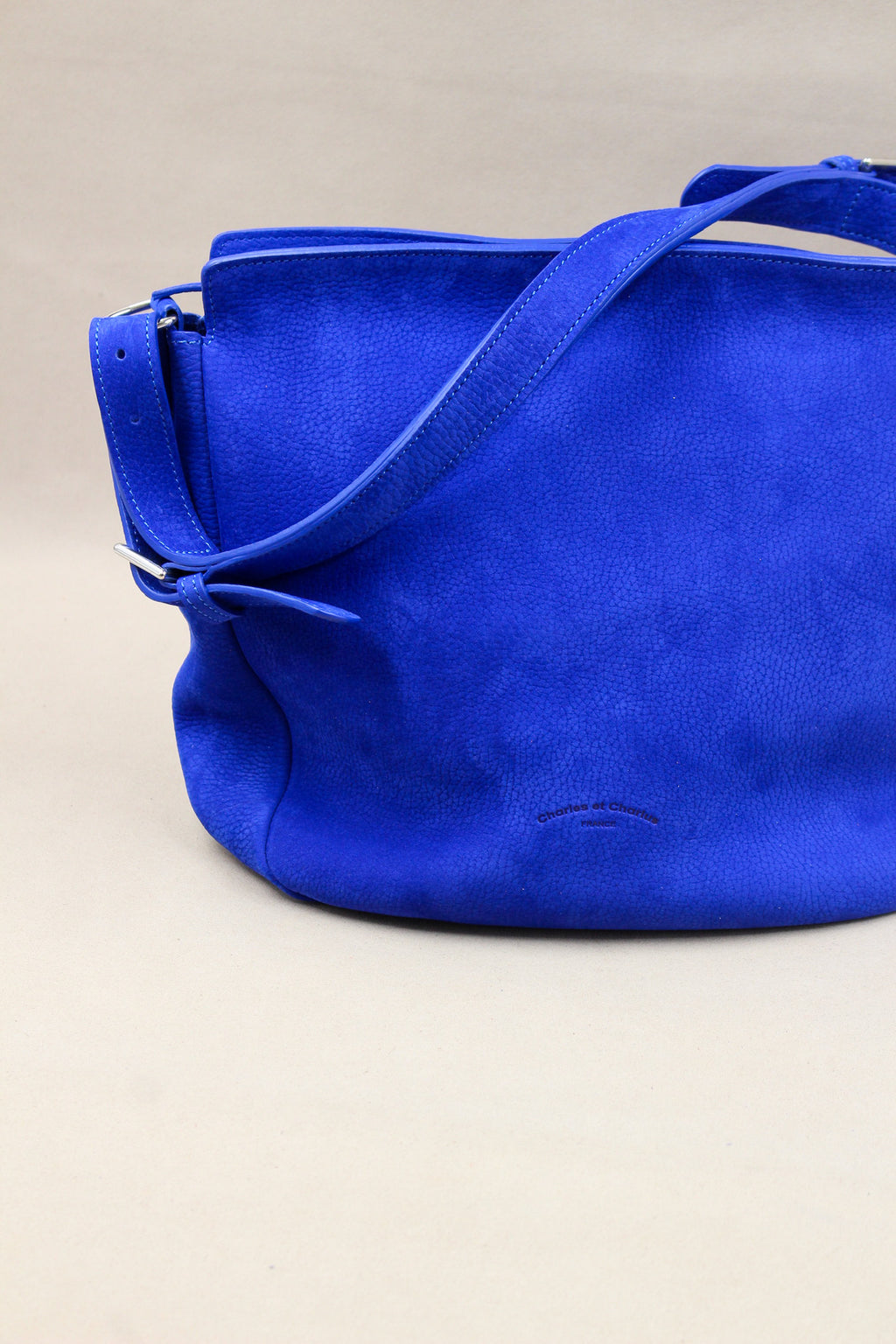 Sac nubuck bleu haute de gamme