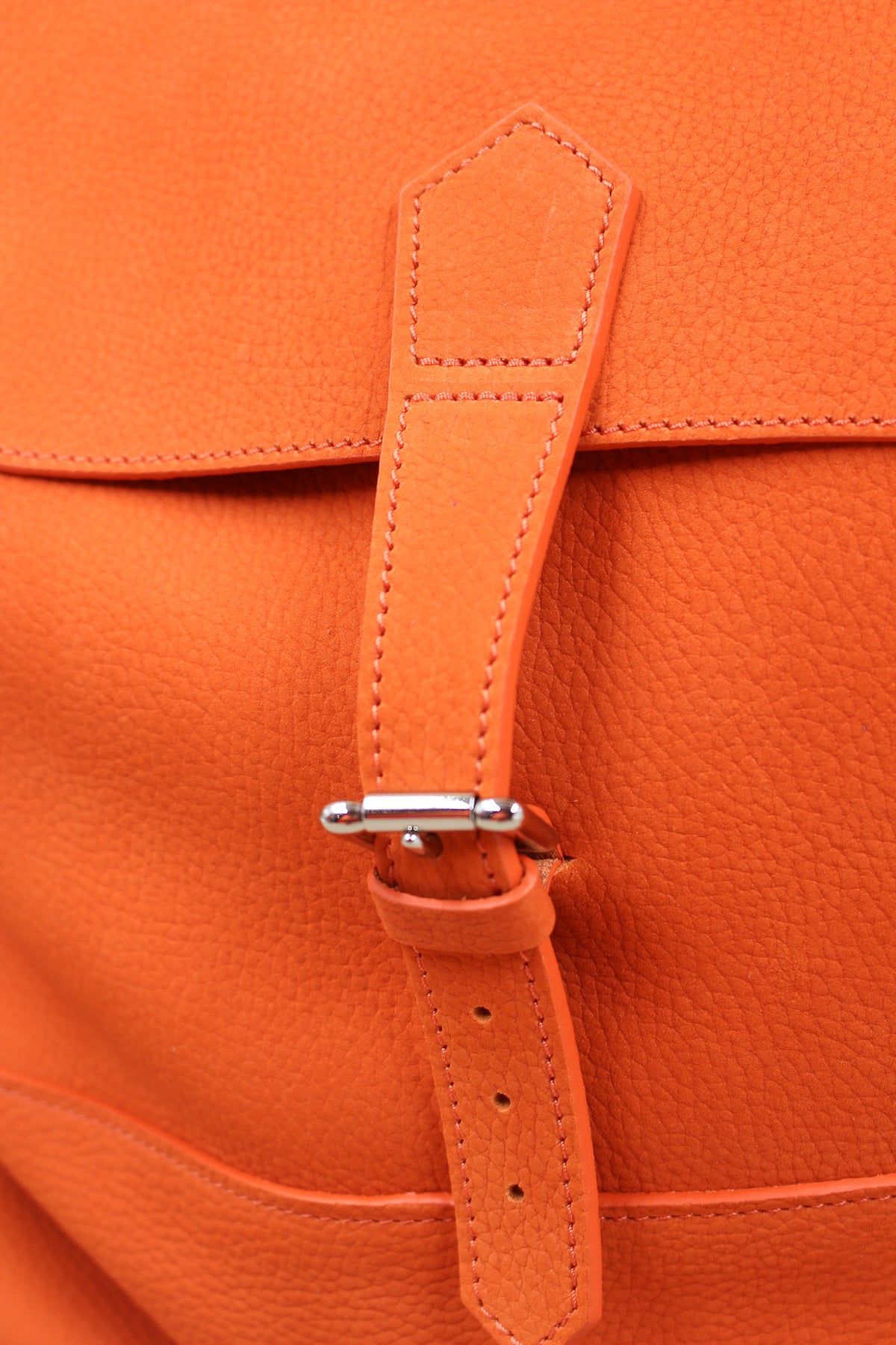 Cuir nubuck orange sac à dos intemporel