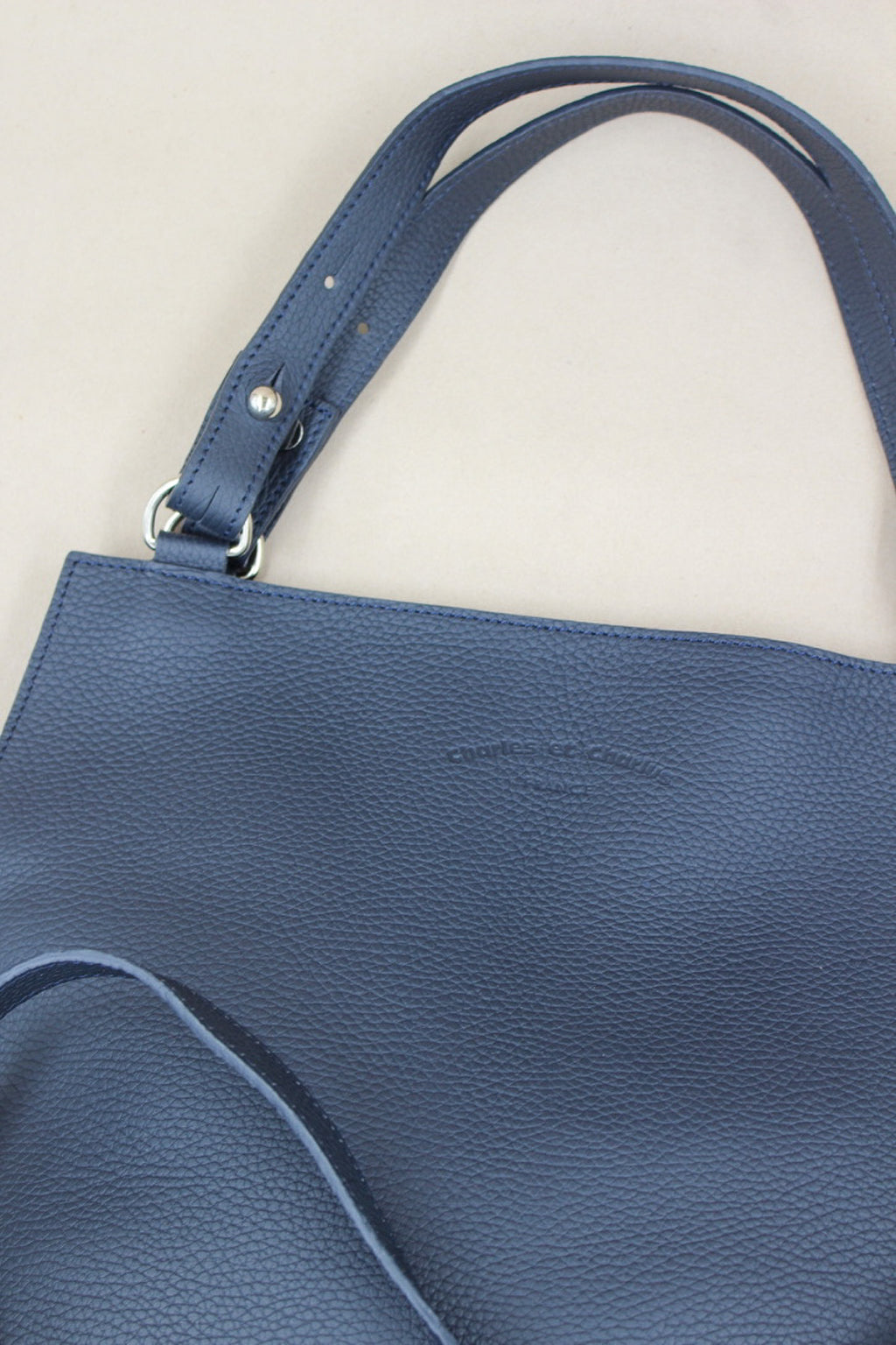 Sac minimaliste cuir grainé made in France